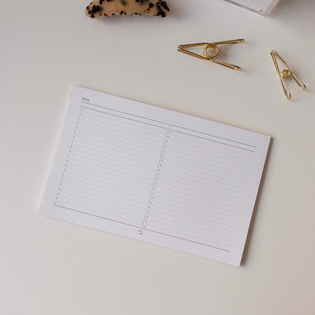 Lists Notepad | Half Letter